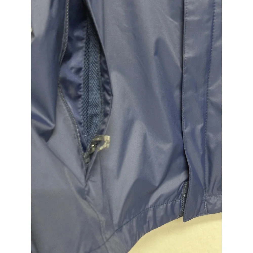 Columbia Rain Jacket Mens Size M Navy Blue Omni-Tech Waterproof Hooded Shell